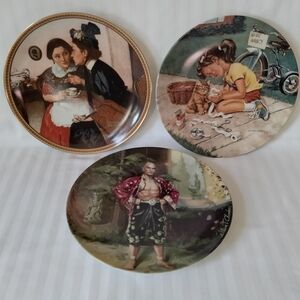 Set 3 Vintage Decorative Collector Plates Set